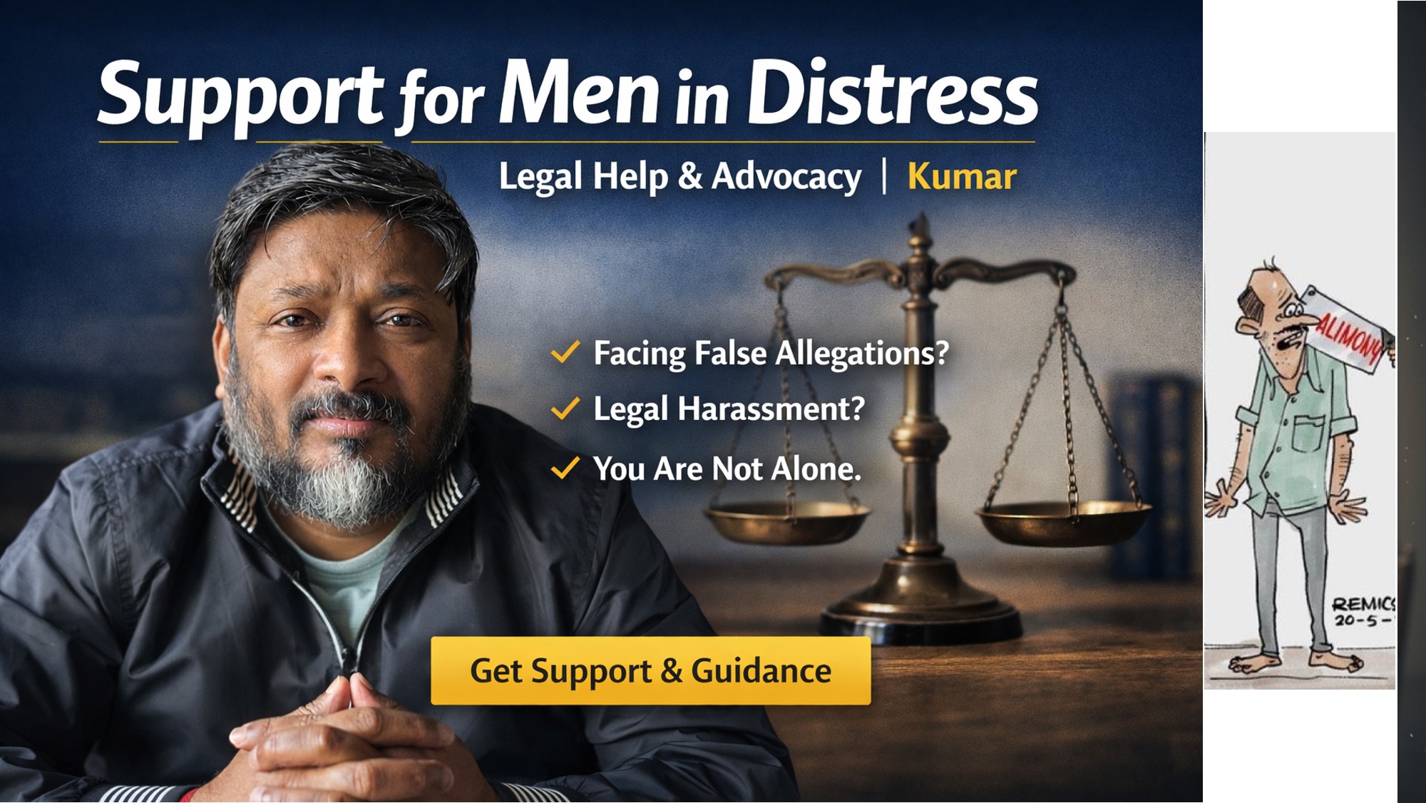 Men's Rights Activist Kumar supporting Men in distress
