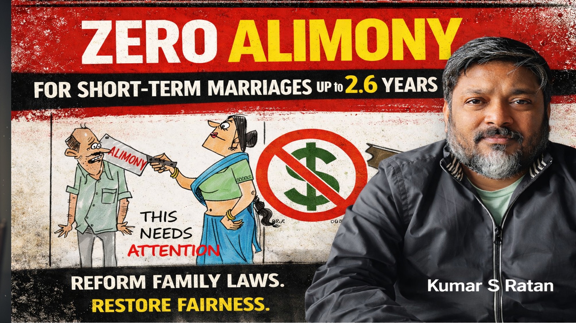 We Demand Zero Alimony for short-term marriages